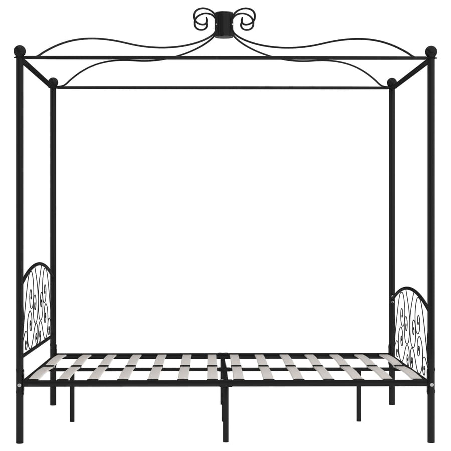 Hemelbedframe Metaal 120 x 200 cm Zwart