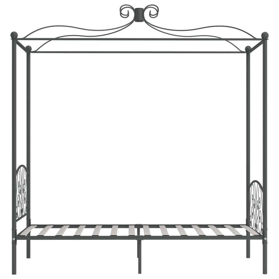 Hemelbedframe Metaal Grijs 100X200 Cm