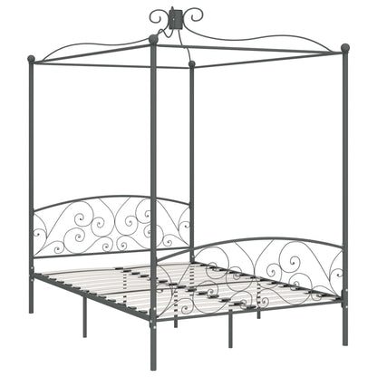 Hemelbedframe Metaal 120 x 200 cm Grijs