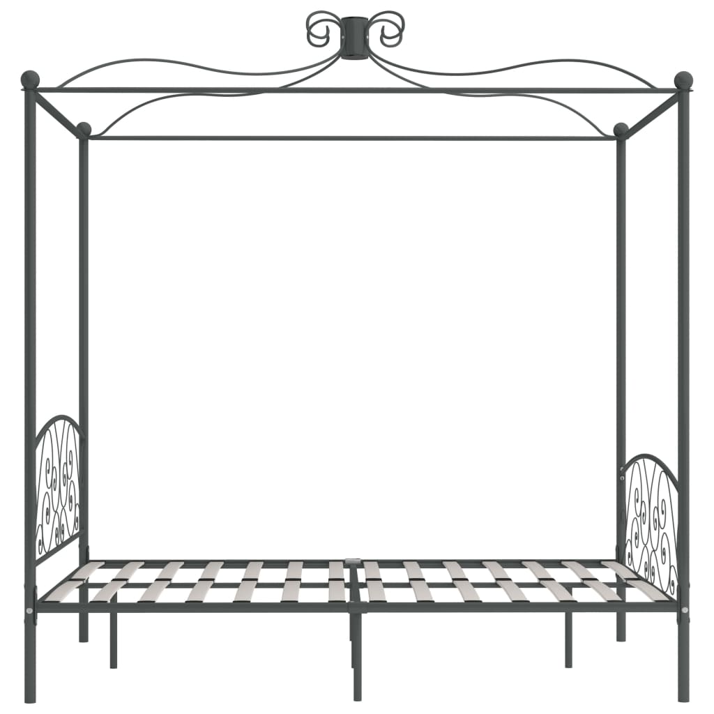 Hemelbedframe Metaal 120 x 200 cm Grijs