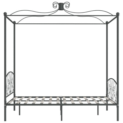 Hemelbedframe Metaal 140 x 200 cm Grijs