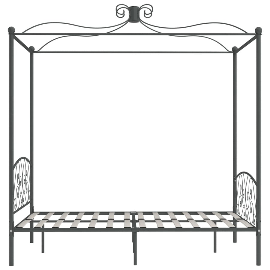 Hemelbedframe Metaal 140 x 200 cm Grijs