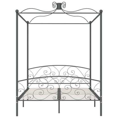 Hemelbedframe Metaal 180 x 200 cm Grijs