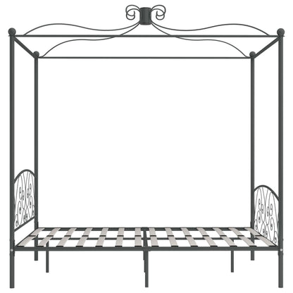 Hemelbedframe Metaal 180 x 200 cm Grijs