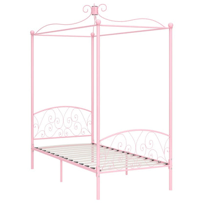 Hemelbedframe Metaal 90 x 200 cm Roze