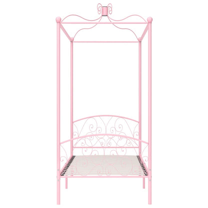 Hemelbedframe Metaal 90 x 200 cm Roze