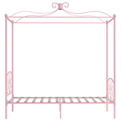 Hemelbedframe Metaal 90 x 200 cm Roze