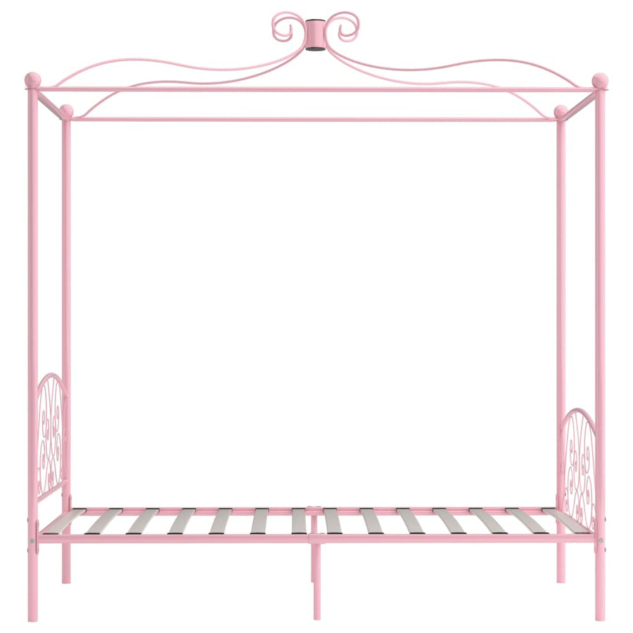 Hemelbedframe Metaal 90 x 200 cm Roze