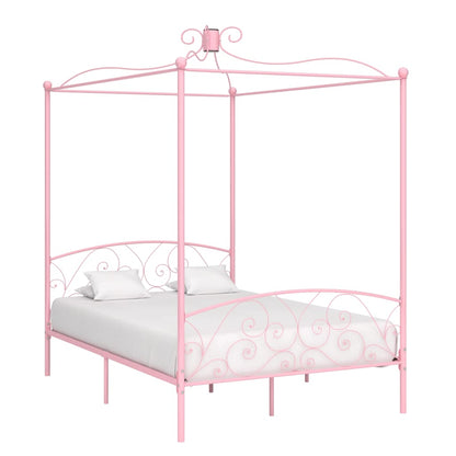 Hemelbedframe Metaal 120 x 200 cm Roze