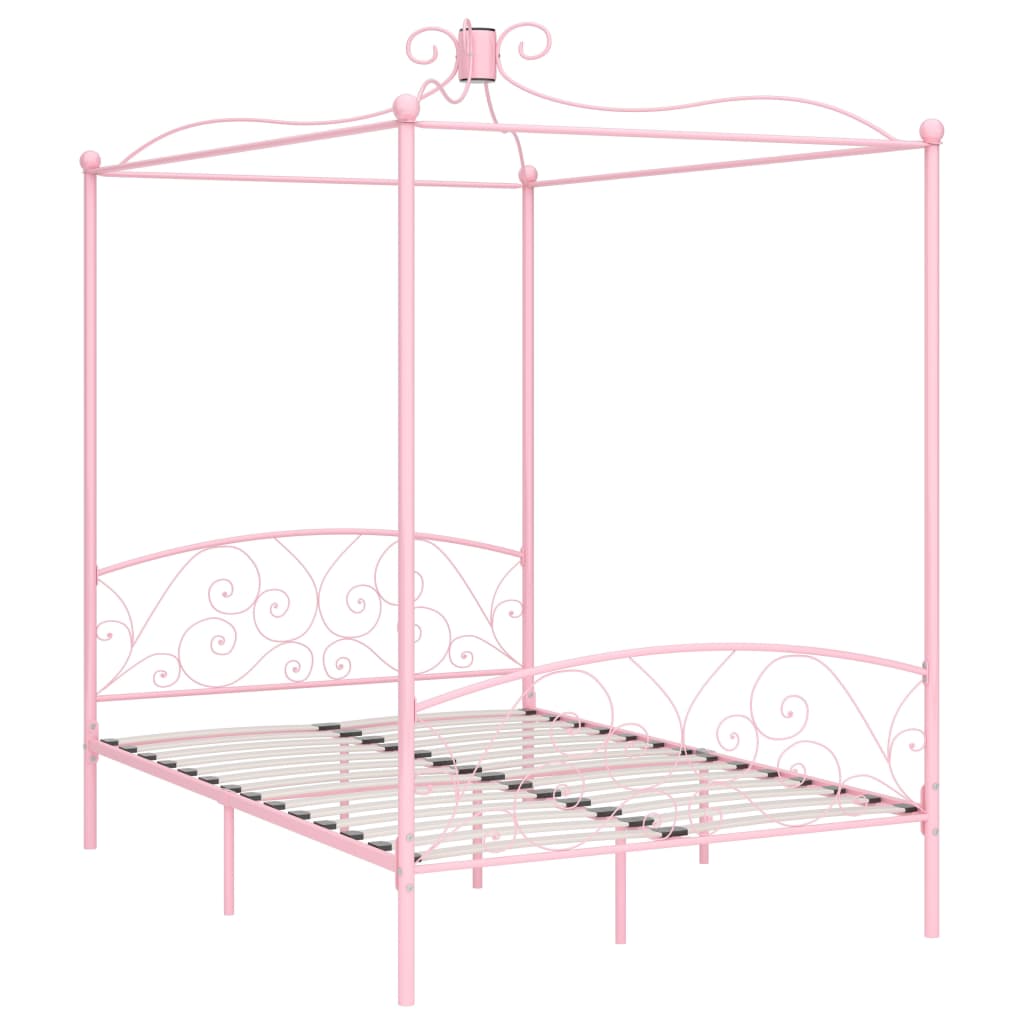 Hemelbedframe Metaal 120 x 200 cm Roze