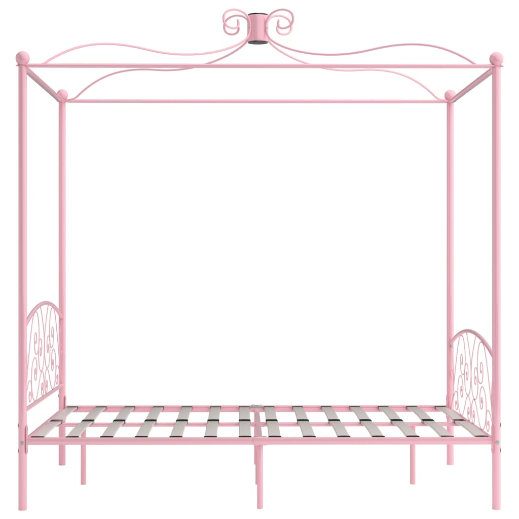 Hemelbedframe Metaal 120 x 200 cm Roze