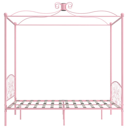 Hemelbedframe Metaal 140 x 200 cm Roze