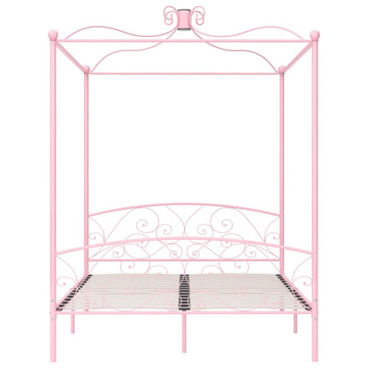 Hemelbedframe Metaal 160 x 200 cm Roze