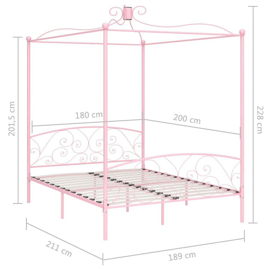 Hemelbedframe Metaal 180 x 200 cm