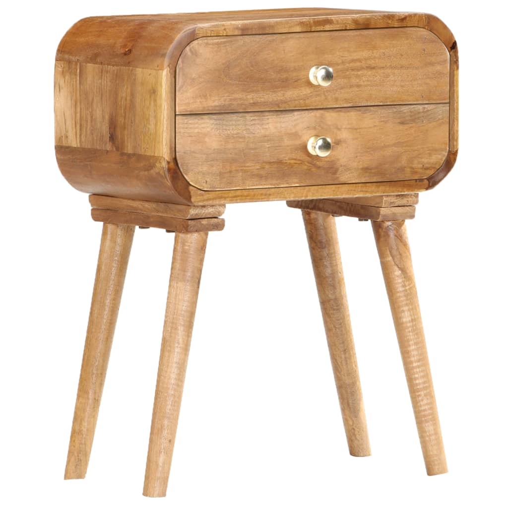 Nachtkastje 43X30X58 Cm Massief Mangohout