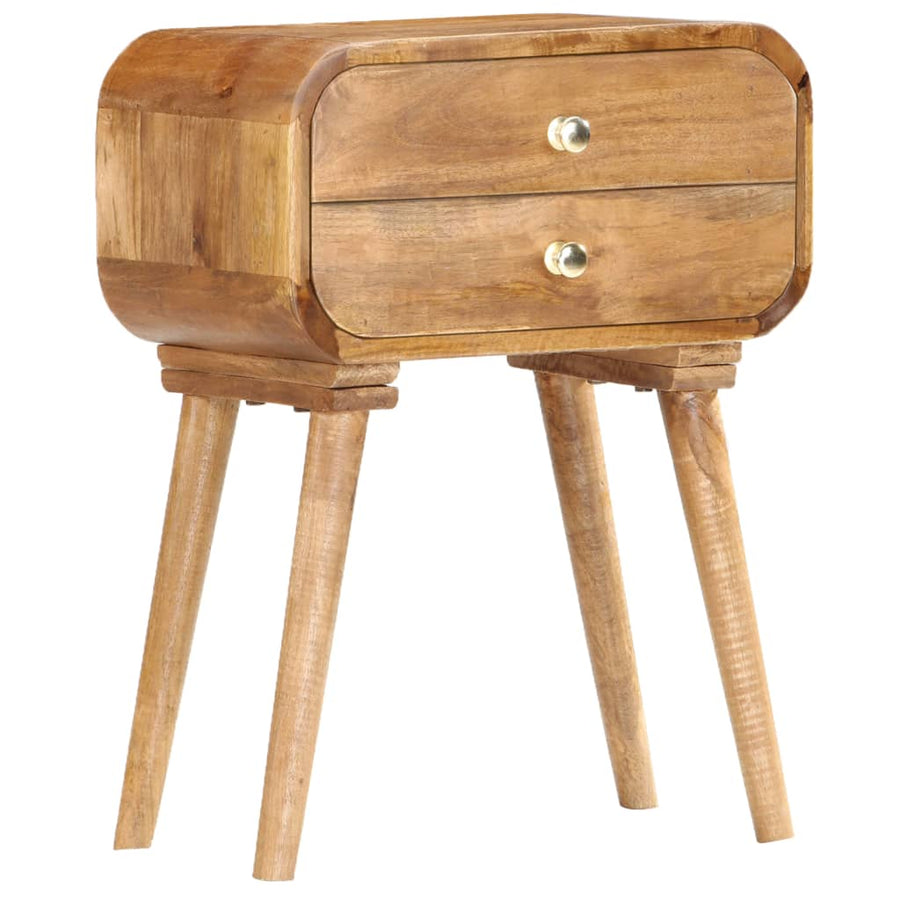 Nachtkastje 43X30X58 Cm Massief Mangohout
