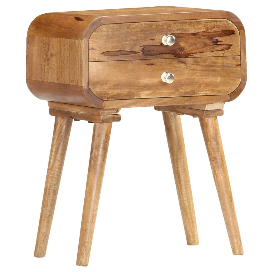 Nachtkastje 43X30X58 Cm Massief Mangohout