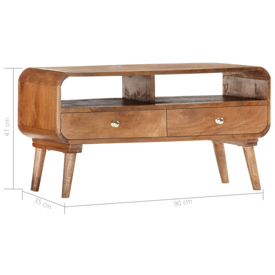 Tv-meubel 90x30x47 cm massief mangohout