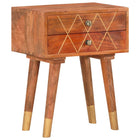 Bedside table 43x30x58 cm solid mango wood