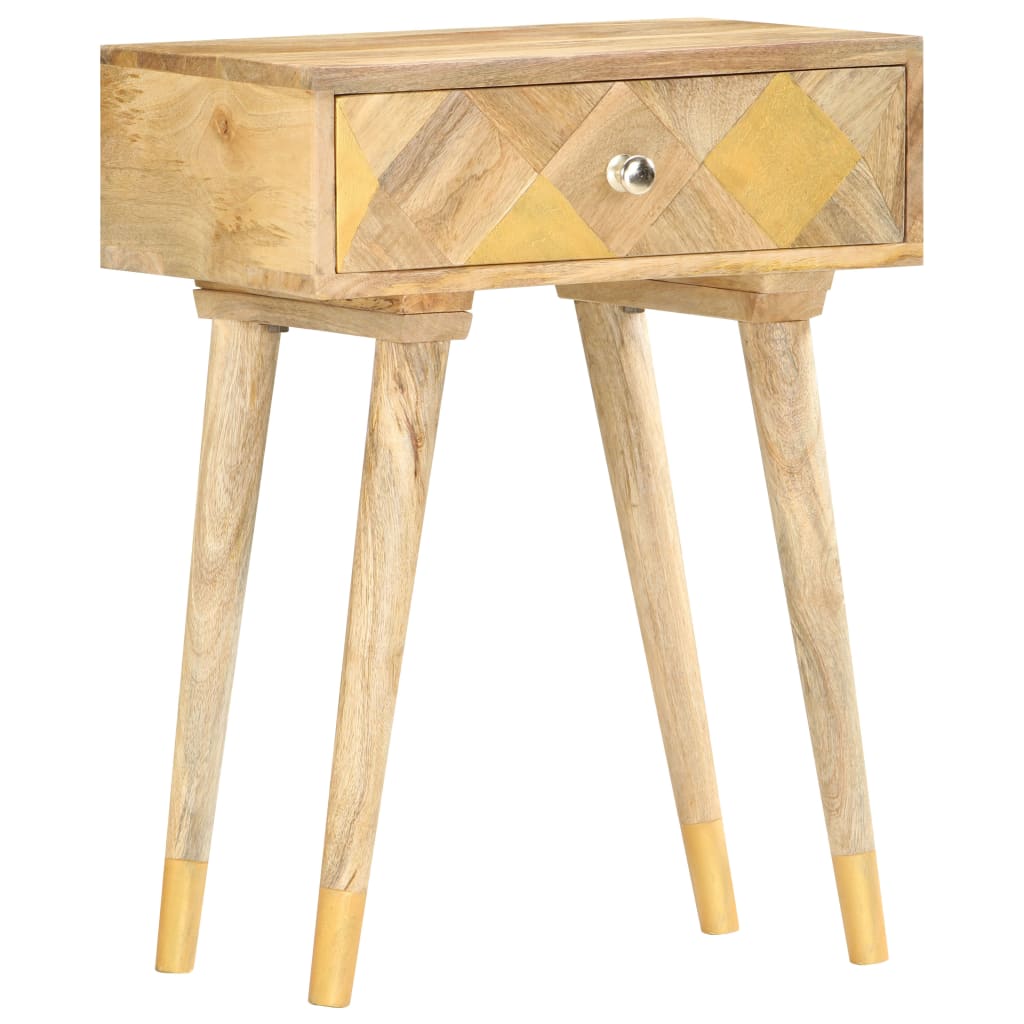 Nachtkastje 43X30X58 Cm Massief Mangohout