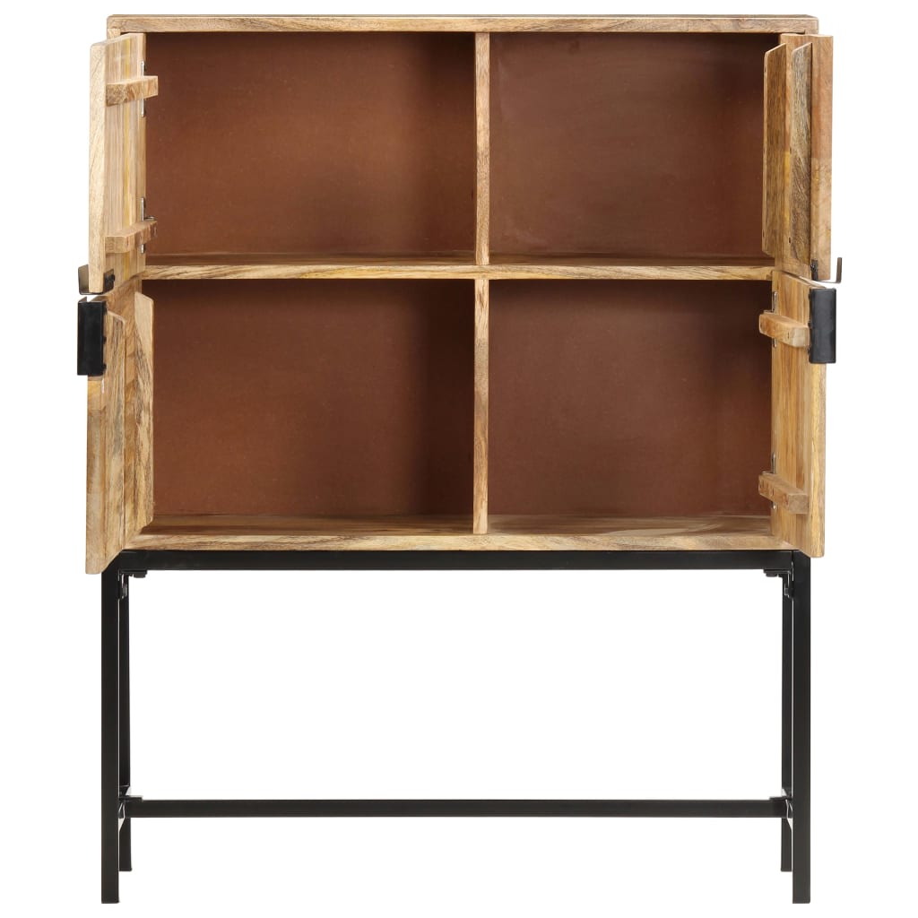 Hoge kast 80x30x100 cm massief mangohout