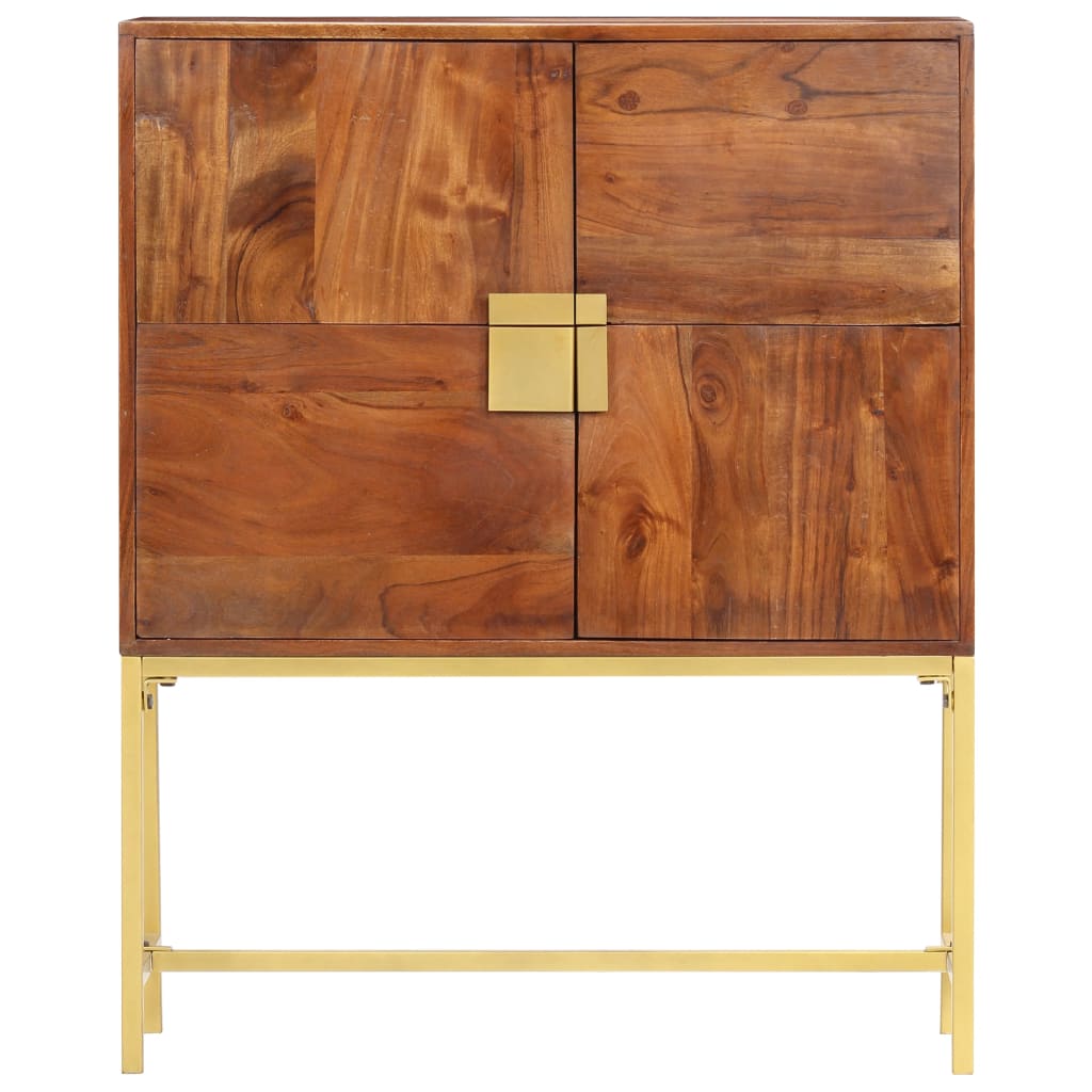 Hoge Kast 80X30X100 Cm Massief Acaciahout 80 x 30 x 100 cm
