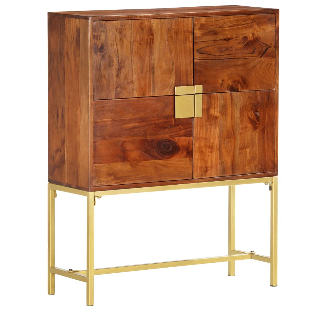 Hoge Kast 80X30X100 Cm Massief Acaciahout 80 x 30 x 100 cm