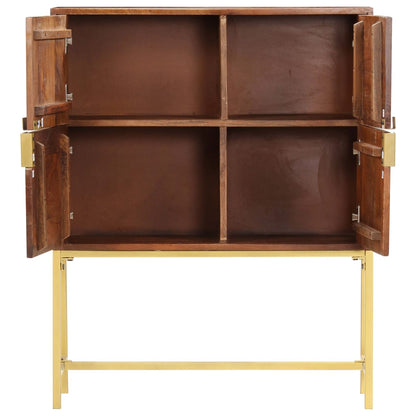 Hoge Kast 80X30X100 Cm Massief Acaciahout 80 x 30 x 100 cm