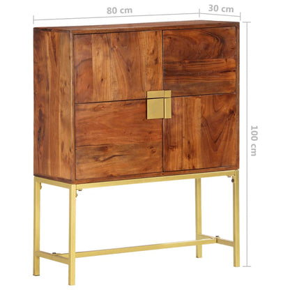 Hoge Kast 80X30X100 Cm Massief Acaciahout 80 x 30 x 100 cm