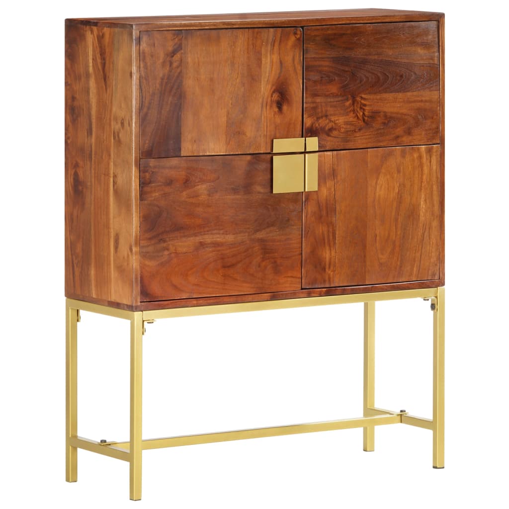 Hoge Kast 80X30X100 Cm Massief Acaciahout 80 x 30 x 100 cm
