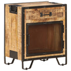 Nachtkastje 43x30x51 cm massief mangohout