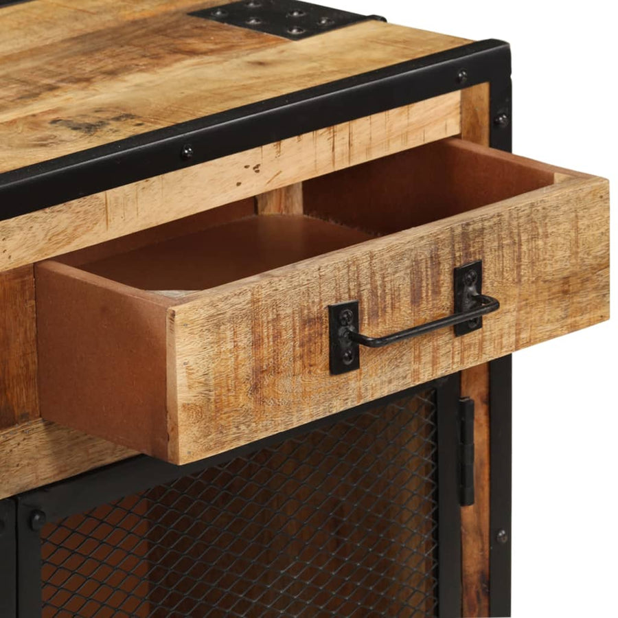 Dressoir 80X31X71 Cm Massief Ruw Mangohout