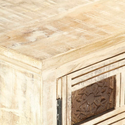 Dressoir 65x30x75 cm massief mangohout wit