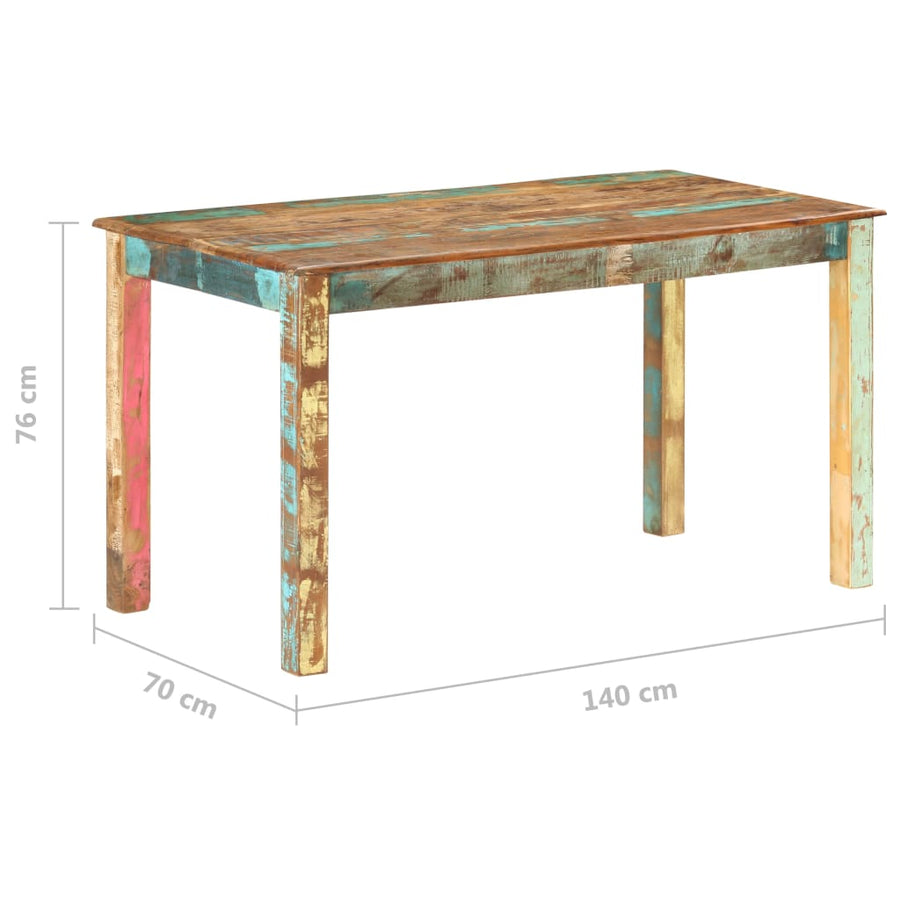 Eettafel Massief Gerecycled Hout 140 x 70 x 76 cm