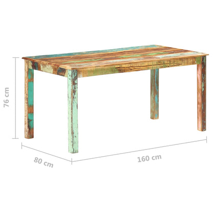 Eettafel Massief Gerecycled Hout 160 x 80 x 76 cm