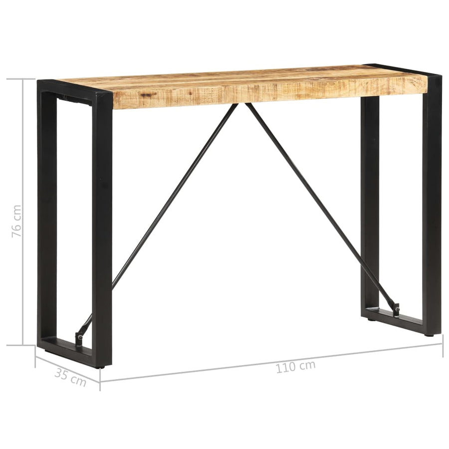 Wandtafel 110X35X76 Cm Massief Mangohout 110 x 35 x 76 cm Lichtbruin