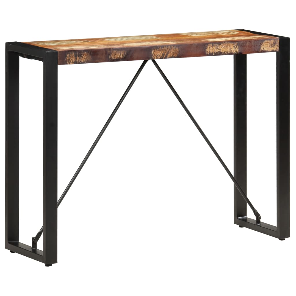 Wandtafel Massief Gerecycled Hout 110 x 35 x 76 cm Multikleur
