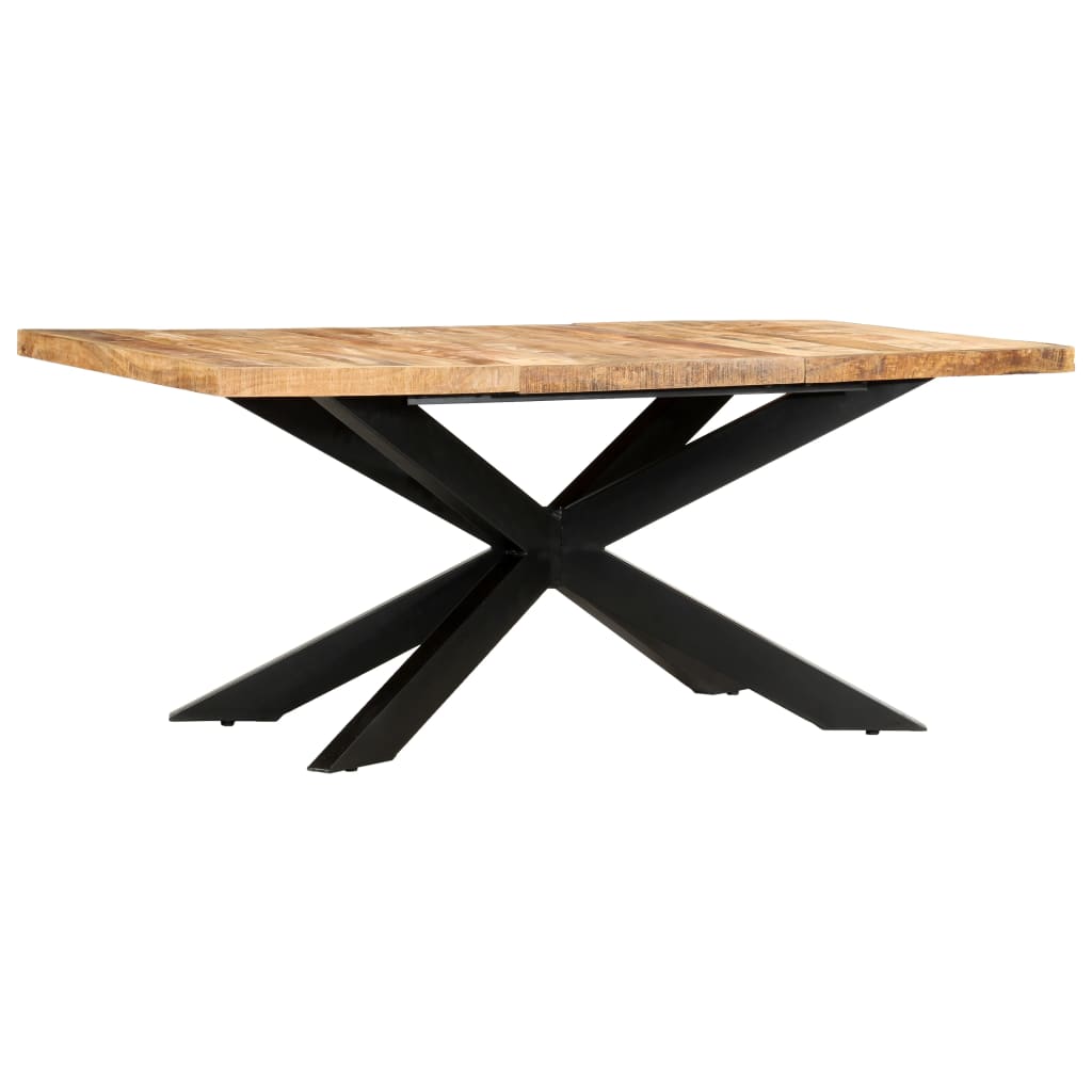 Eettafel 180x90x76 cm massief ruw mangohout