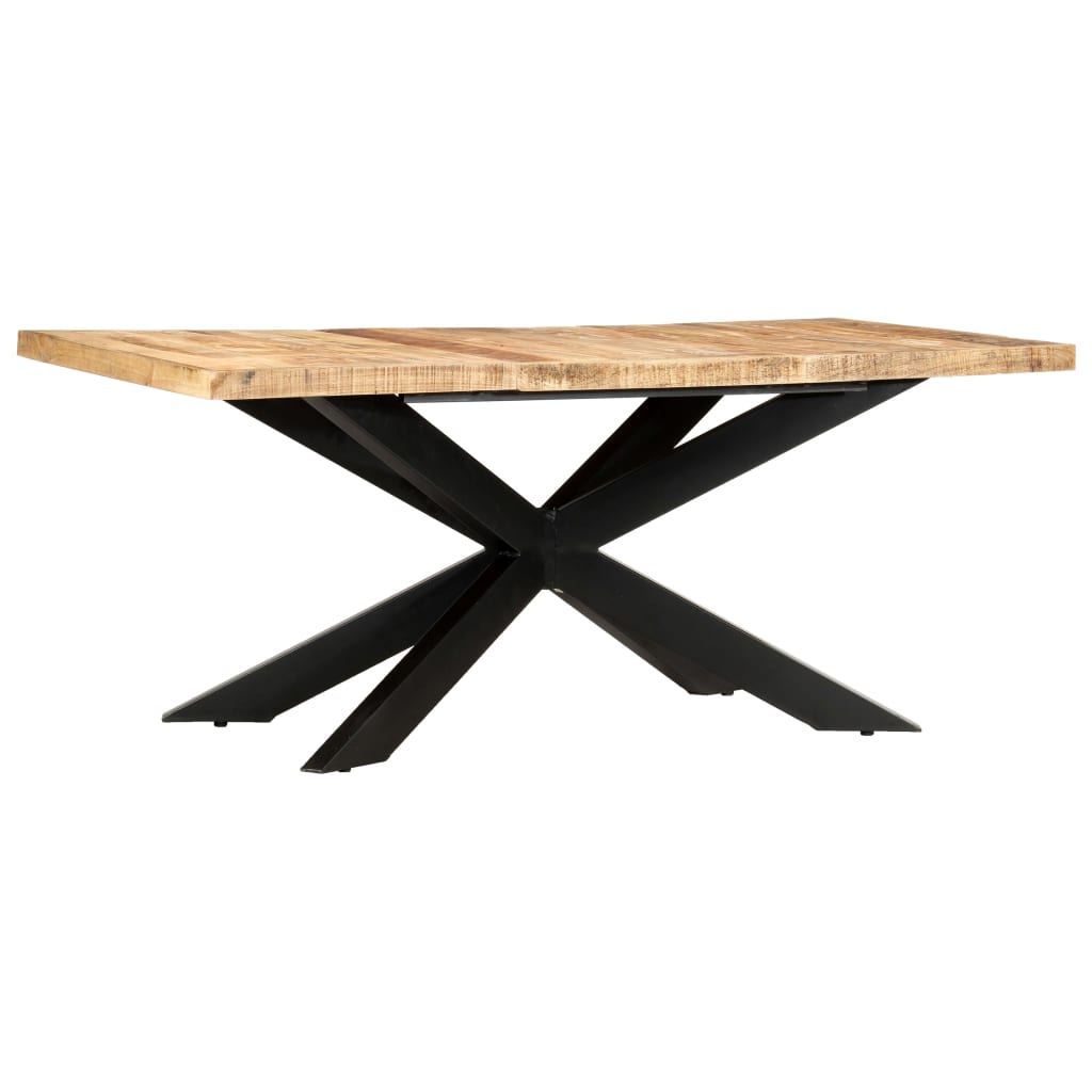 Eettafel 180x90x76 cm massief ruw mangohout
