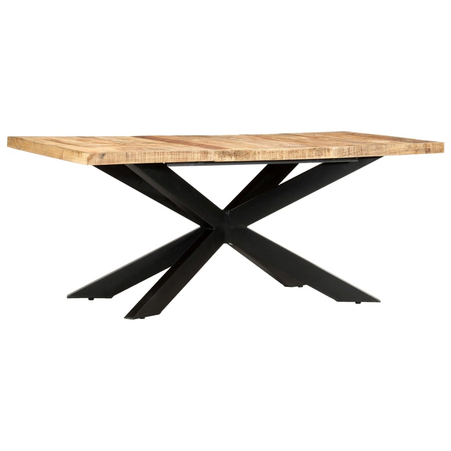 Eettafel 180x90x76 cm massief ruw mangohout