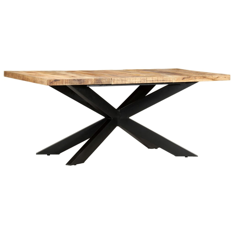 Eettafel 180x90x76 cm massief ruw mangohout