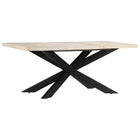 Eettafel 180x90x76 cm massief mangohout gebleekt