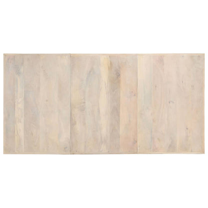 Eettafel 180X90X76 Cm Massief Gebleekt Mangohout Wit