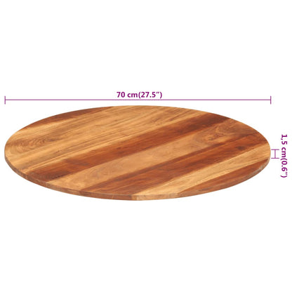 Tafelblad rond 15-16 mm 70 cm massief acaciahout