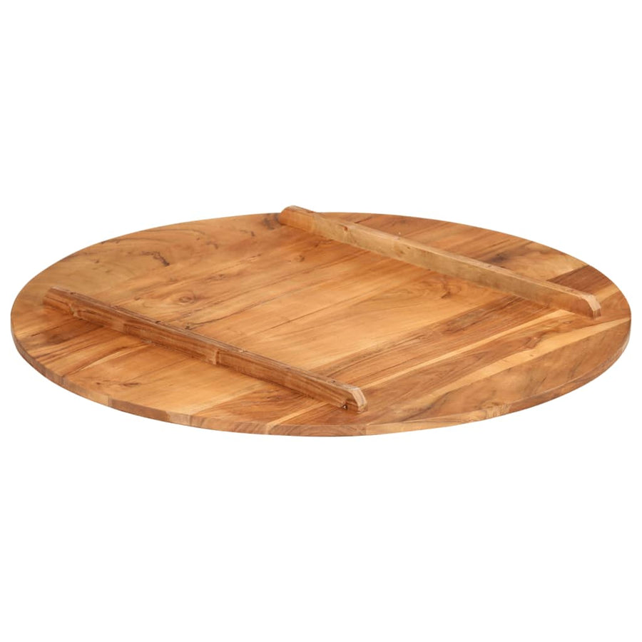 Tafelblad rond 15-16 mm 80 cm massief acaciahout