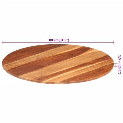 Tafelblad rond 15-16 mm 80 cm massief acaciahout