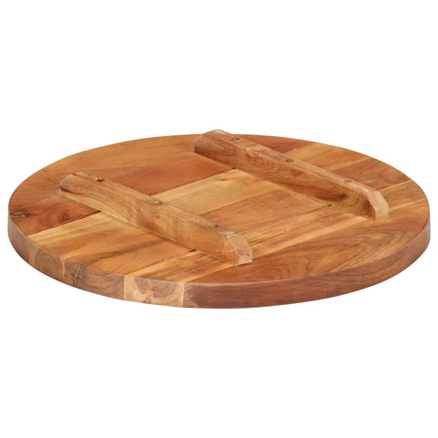 Tafelblad Rond 25-27 Mm 40 Cm Massief Sheeshamhout 40 cm 25-27 mm massief sheesham hout