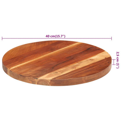 Tafelblad Rond 25-27 Mm 40 Cm Massief Sheeshamhout 40 cm 25-27 mm massief sheesham hout