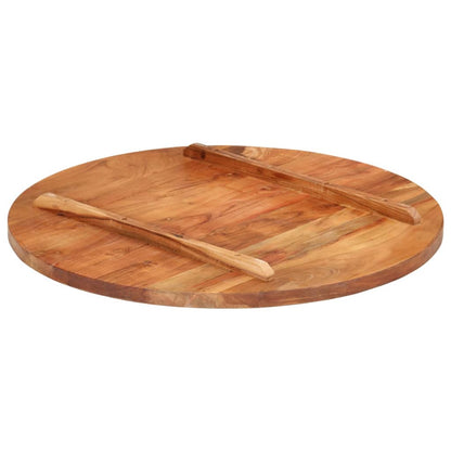 Tafelblad Rond 25-27 Mm 70 Cm Massief Sheeshamhout 70 cm 25-27 mm massief sheesham hout