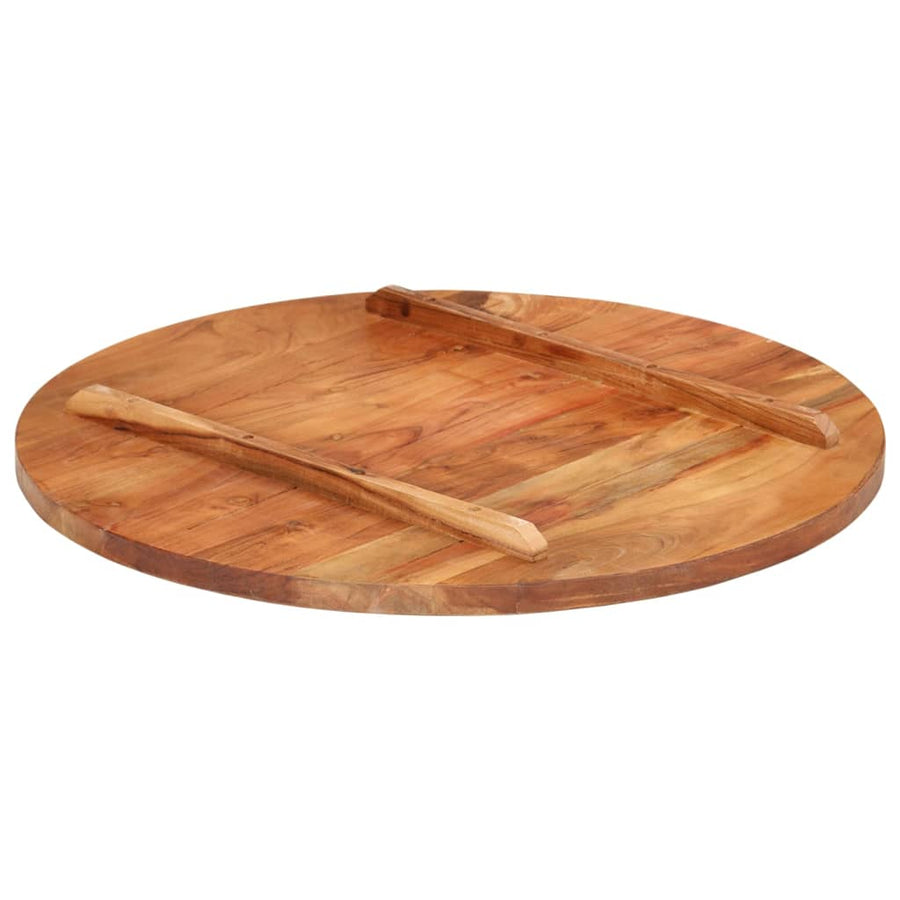 Tafelblad Rond 25-27 Mm 70 Cm Massief Sheeshamhout 70 cm 25-27 mm massief sheesham hout